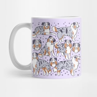 Miniature american shepherd dog illustration Mug